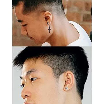 Ofeiyaa Magnetic Stud Earrings Set for Men Women