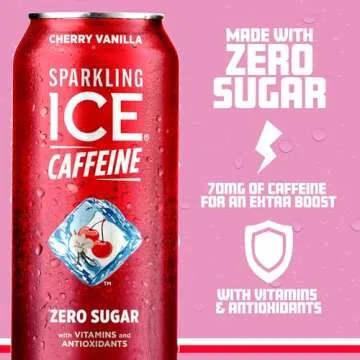 Sparkling Ice Cherry Vanilla Sparkling Water with Caffeine