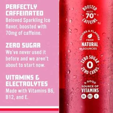 Sparkling Ice Cherry Vanilla Sparkling Water with Caffeine