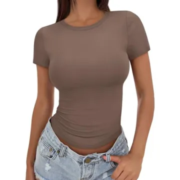 Trendy Queen Women's Slim Fit Crop Tee - Soft, Stretchy Summer Essential