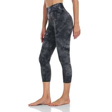 HeyNuts Women's High Waisted Yoga Capris - Buttery Soft Comfort