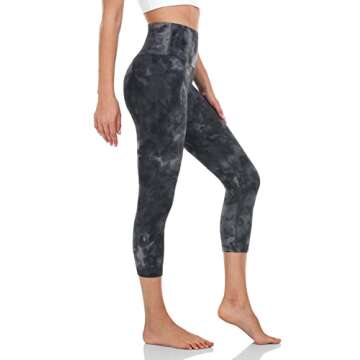 HeyNuts Women's High Waisted Yoga Capris - Buttery Soft Comfort