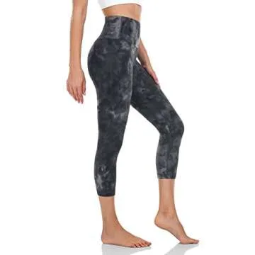 HeyNuts Women's High Waisted Yoga Capris - Buttery Soft Comfort