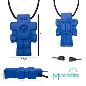 Munchables Robot Chew Necklace - Safe Sensory Jewelry
