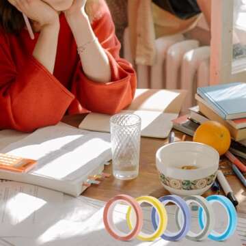 5 Rolls Highlighter Tape Colored Transparent Marking Sticker Removable Fluorescent Neon Tape Annotation Supplies for Teachers Students Reading Home Office, 0.23inch X 16ft