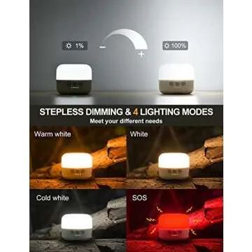 ZMNT LED Camping Lantern Rechargeable 1000LM Brightness