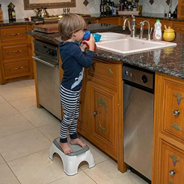 Nuby Gray Step Up Stool - Lightweight & Sturdy