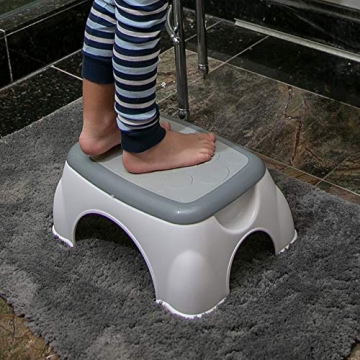 Nuby Gray Step Up Stool - Lightweight & Sturdy