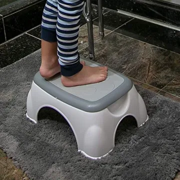 Nuby Gray Step Up Stool - Lightweight & Sturdy