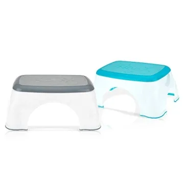 Nuby Gray Step Up Stool - Lightweight & Sturdy