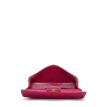 Chanel Pink Quilted Satin Classic Double Flap Bag