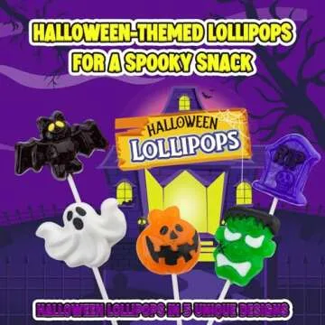 Amos Halloween Candy Lollipop, Monster Variety Suckers Individually Wrapped, Spooky Candies for Tric...