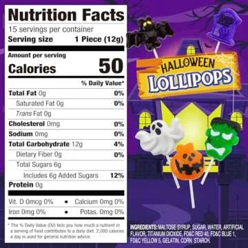 Amos Halloween Candy Lollipop Monster Variety Suckers