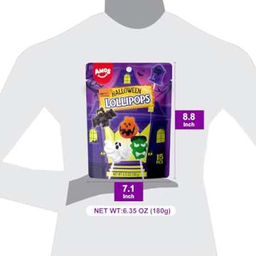 Amos Halloween Candy Lollipop Monster Variety Suckers