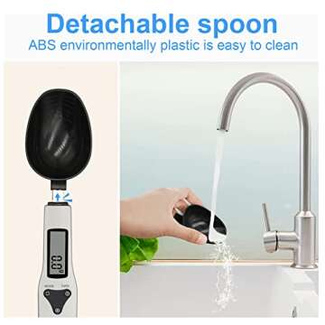 3T6B Kitchen Digital Measuring Spoon Food Scale Digital Multi-Function Small Digital Spoon Scale, We...