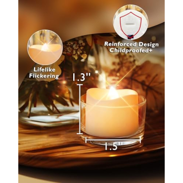 Homemory Flameless Remote Control Tea Lights - Safe & Stylish