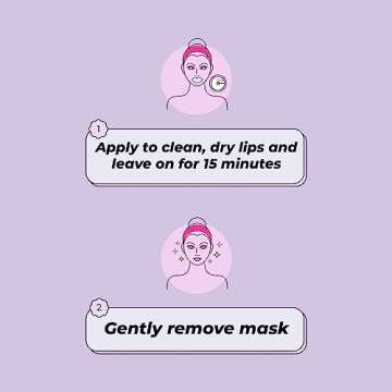 Vitamasques Lip Mask, 3-Pack - Cherry Vegan Collagen Lip Mask Sheets, Repair for Dry & Chapped Lips - Nourishing & Hydrating - Wild Cherries & Hyaluronic Acid - Vegan & Cruelty-Free