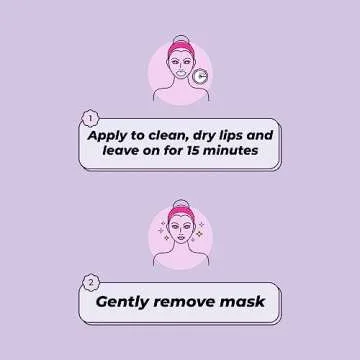 Vitamasques Lip Mask, 3-Pack - Cherry Vegan Collagen Lip Mask Sheets, Repair for Dry & Chapped Lips - Nourishing & Hydrating - Wild Cherries & Hyaluronic Acid - Vegan & Cruelty-Free