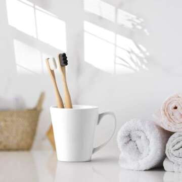 Daletu Bamboo Toothbrush, Biodegradable Toothbrushes Extra Soft Bristles, 20000 Soft Natural Bristle Toothbrush, Eco Friendly Toothbrushes for Sensitive Teeth Gum Recession - 4 Pack