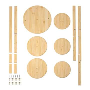 Calm Cozy 5 Tier Tall Bamboo Plant Stand, Plant Stand Indoor, Corner Plant Shelf, Multiple Flower Pot Holder Plant Display Rack for Indoor & Outdoor (Tall 34.5 inches)