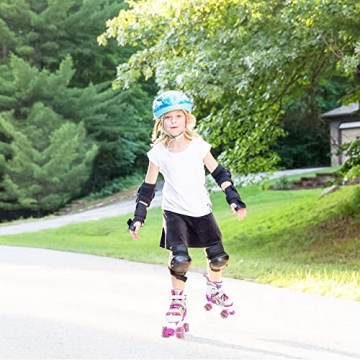 Nattork Girls Adjustable Roller Skates with Light-up Wheels