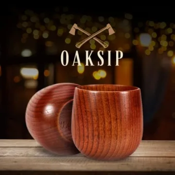 Oaksip Wooden Bourbon Drinking Glass Gift for Whiskey Lovers