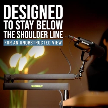 Shure Premium Mic Boom Stand for Streaming & Podcasting