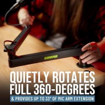 Shure Premium Mic Boom Stand for Streaming & Podcasting