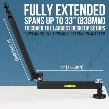 Shure Premium Mic Boom Stand for Streaming & Podcasting