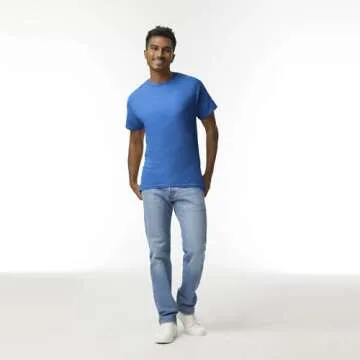 Gildan Adult Ultra Cotton T-Shirt, Style G2000, Multipack, Royal (2-Pack), 2X-Large