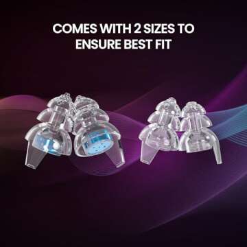 Eargasm Smaller Ears Earplugs - Blue High Fidelity Filtered Noise Reducing Reusable Ear-Plugs for Kids, Women, Men - Hearing Protection for Live Concerts, Motorcycles, Festivals, Sporting Events