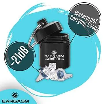 Eargasm Smaller Ears Earplugs - Blue High Fidelity Filtered Noise Reducing Reusable Ear-Plugs for Kids, Women, Men - Hearing Protection for Live Concerts, Motorcycles, Festivals, Sporting Events