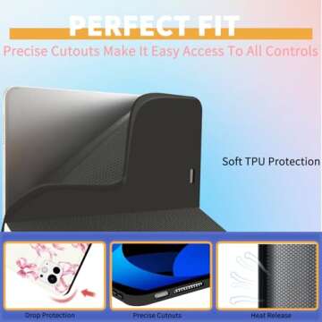 JOYLAND iPad Case with Bow Pattern and Pencil Holder