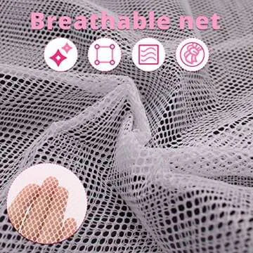 MJIYA Mesh Laundry Bags for Delicates with Premium Zipper, Travel Storage Organize Bag, Clothing Washing Bags for Laundry, Blouse, Bra, (WhiteA+Sphere Shape, 9.25x9.25x7 Inch)