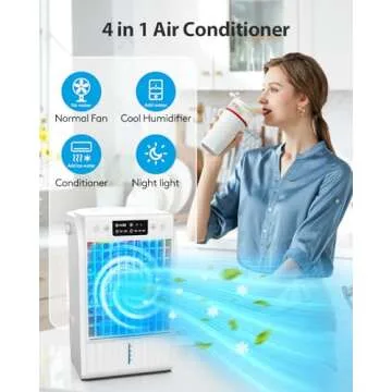 JYew Portable Air Conditioner Fan with 4-in-1 Functionality