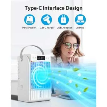 JYew Portable Air Conditioner Fan with 4-in-1 Functionality