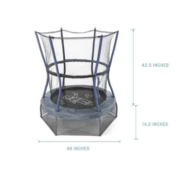 Skywalker Mini Trampoline with Safety Enclosure Net for Kids