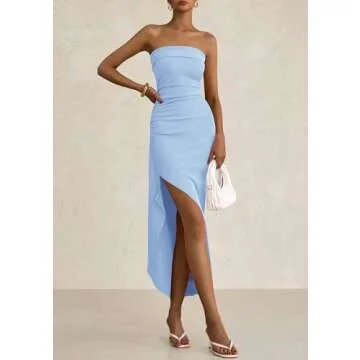 PRETTYGARDEN Women’s Summer Bodycon Dress in Light Blue