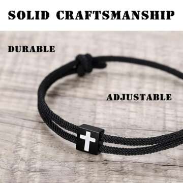 Quietsun Teen Cross Bracelet - Stylish Easter Gift