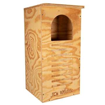 Premium Barred Owl Nesting Box - Durable Plywood with Easy Setup and Cleaning
