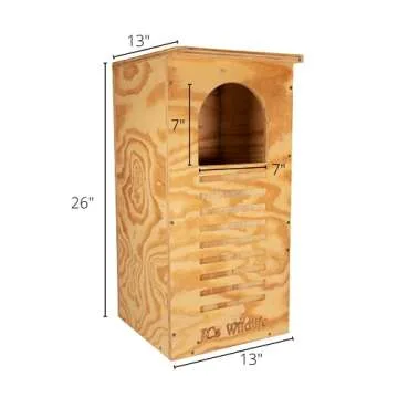 Barred Owl Nesting Box with Clean-Out Door and Accessories