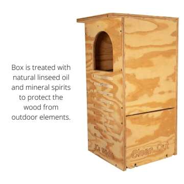 Barred Owl Nesting Box with Clean-Out Door and Accessories