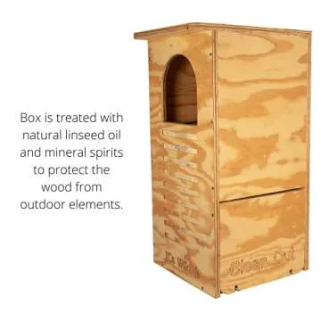 Barred Owl Nesting Box with Clean-Out Door and Accessories