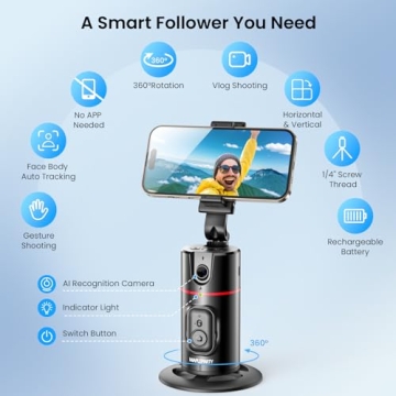 Auto Face Tracking Tripod for Smooth Capture