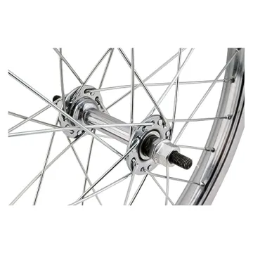 Wheel Master 18" x 1.75 Front Bicycle Wheel, 28H, Steel, Bolt On, Silver