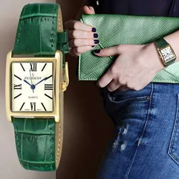 Peugeot Women's Gold Plated Tank Watch for Elegant Style