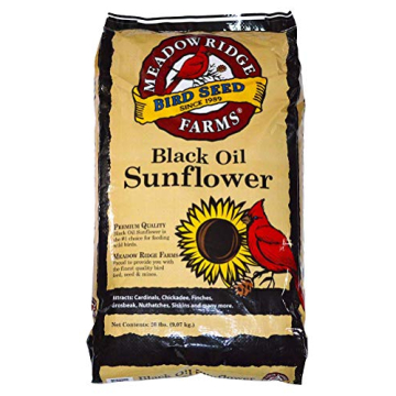 Meadow Ridge Farms Black Oil Sunflower Bird Seed, 20-Pound Bag