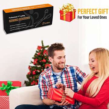 Professional 9 Inch Sewing Scissors for Fabric Cutting - Ultra Sharp, Heavy Duty Fabric Shears for Smooth, Precise Cuts on All Fabrics and Leather, for Tailors, Dressmakers, Crafters, and Artists