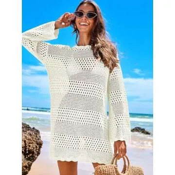 Stylish ANRABESS Women Swimsuit Crochet Cover Up for Summer Fun