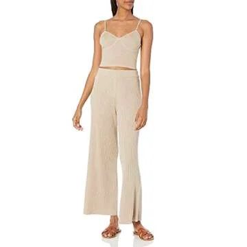 The Drop Women's Catalina Sweater Bralette in Heather Brown